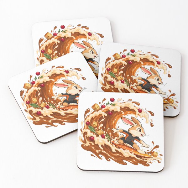 Item preview, Gravy Surfer Bunny Wave Thanksgiving Fun designed and sold by nortowelcomics.