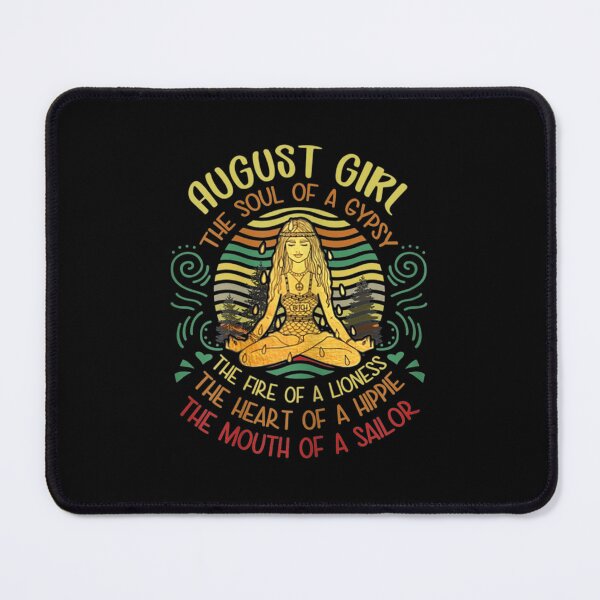Item preview, August Girl Gypsy Soul Yoga Vintage August Birthday Gift designed and sold by nicoalameda5.