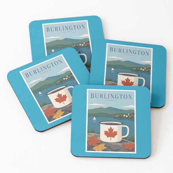 Item preview, Burlington Vermont Maple Leaf Mug Poster designed and sold by Beyond Destinations.