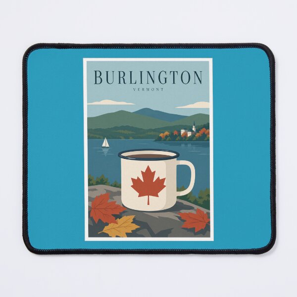 Item preview, Burlington Vermont Maple Leaf Mug Poster designed and sold by Beyond Destinations.