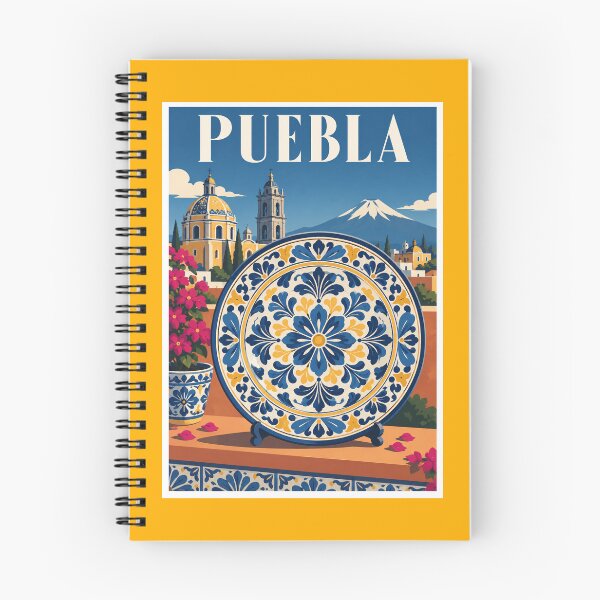 Item preview, Puebla Talavera Plate Mexico Travel Poster designed and sold by Beyond Destinations.