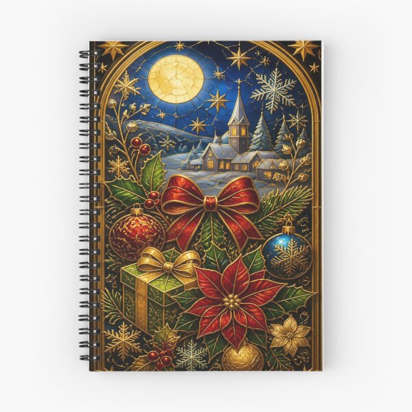 Item preview, Stained Glass Christmas Floral Gold - Cute Holiday Pattern designed and sold by BriSher.