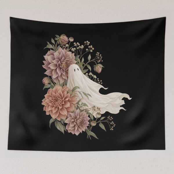 Item preview, Moonflower Witch Ghost Botanical Halloween designed and sold by PhylonBoxx.