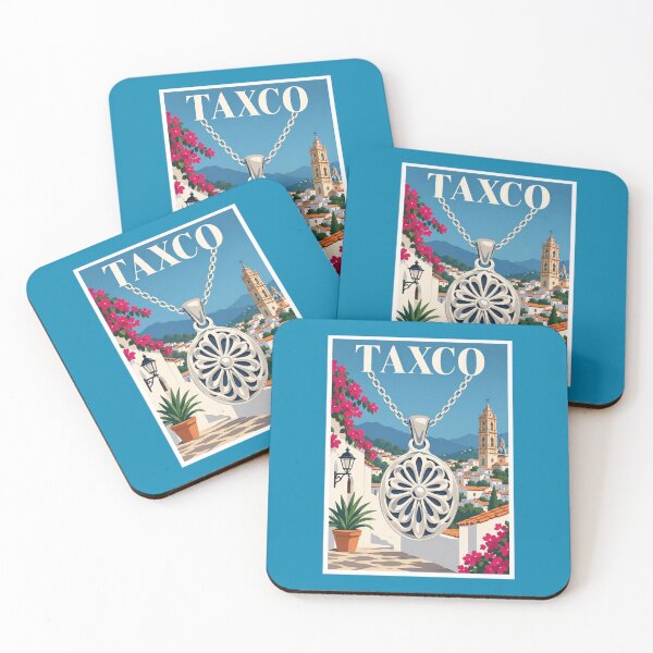 Item preview, Taxco Silver Pendant Mexico Travel Poster designed and sold by Beyond Destinations.