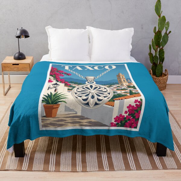 Item preview, Taxco Silver Pendant Mexico Travel Poster designed and sold by Beyond Destinations.
