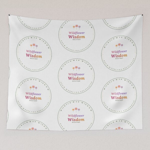 Item preview, Wildflower Wisdom Wild At Heart Colorful Floral Quote Design designed and sold by Mega-Shopping.