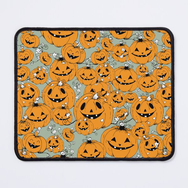 Item preview, Manic Pumpkin Patch Halloween Spooky Print designed and sold by LauraCoxArt.