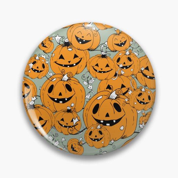 Item preview, Manic Pumpkin Patch Halloween Spooky Print designed and sold by LauraCoxArt.