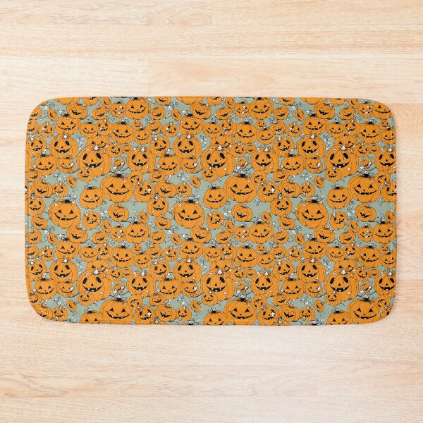 Item preview, Manic Pumpkin Patch Halloween Spooky Print designed and sold by LauraCoxArt.