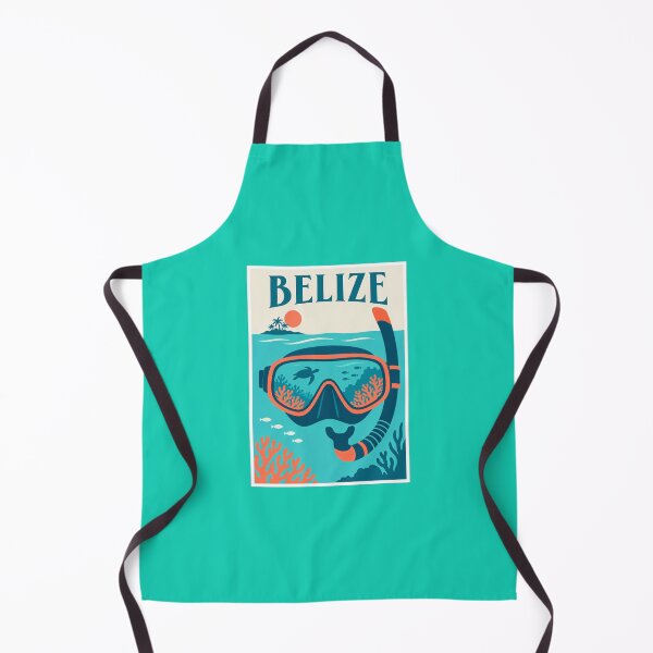 Item preview, Belize Snorkeling Mask Reef Travel Poster designed and sold by Beyond Destinations.