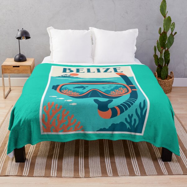 Item preview, Belize Snorkeling Mask Reef Travel Poster designed and sold by Beyond Destinations.
