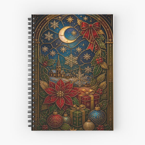 Item preview, Stained Glass Christmas Floral Gold - Cute Holiday Pattern designed and sold by BriSher.