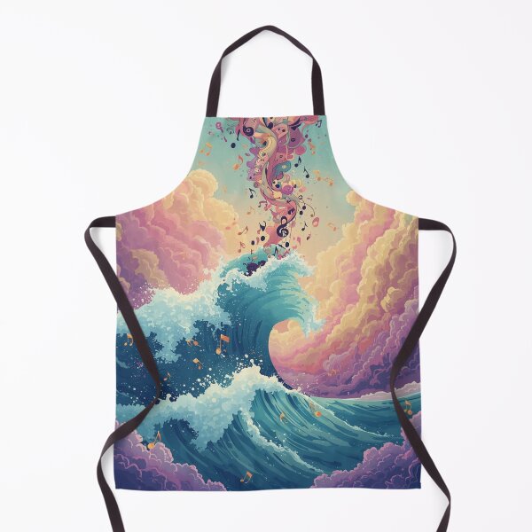 Item preview, Magical Ocean Wave with Musical Notes – Colorful Fantasy Sea Abstract Art. designed and sold by fbtrisha.