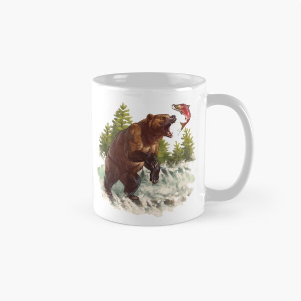 Item preview, Bear Catching Salmon designed and sold by alexomover.