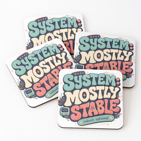 Item preview, System Mostly Stable Reboot Optional Funny Retro Computer Tech Humor designed and sold by inkoutninja.