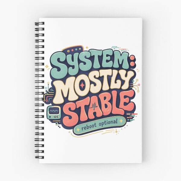 Item preview, System Mostly Stable Reboot Optional Funny Retro Computer Tech Humor designed and sold by inkoutninja.