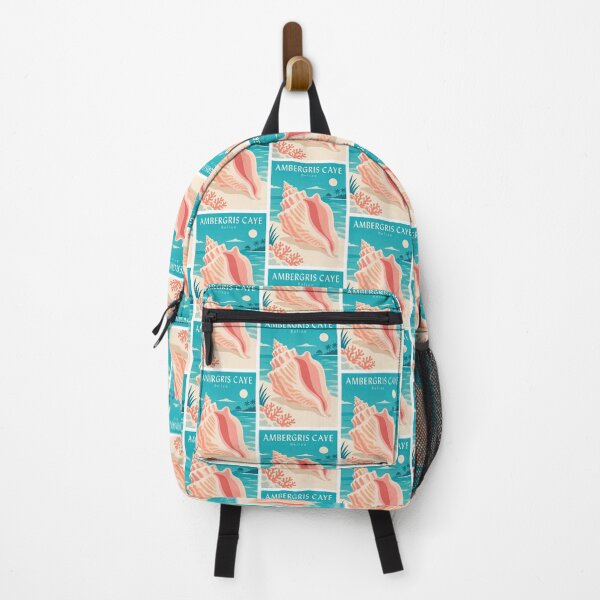 Item preview, Ambergris Caye Conch Shell Travel Poster designed and sold by Beyond Destinations.