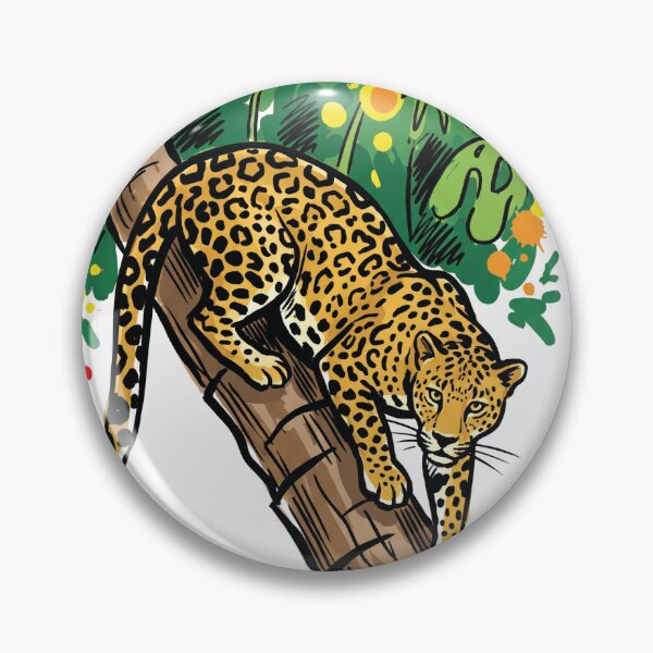 Item preview, Leopard Tree Jungle Flowers Wildlife Art Print designed and sold by Merch by Das Design Studio.