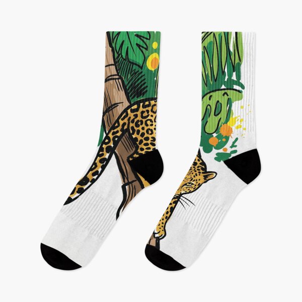 Item preview, Leopard Tree Jungle Flowers Wildlife Art Print designed and sold by Merch by Das Design Studio.