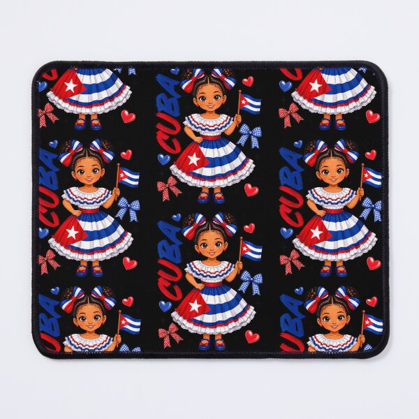 Item preview, Cute Cuban Girl Flag Dress Cuba Pride Heritage Doll Design designed and sold by RamonaTeal.