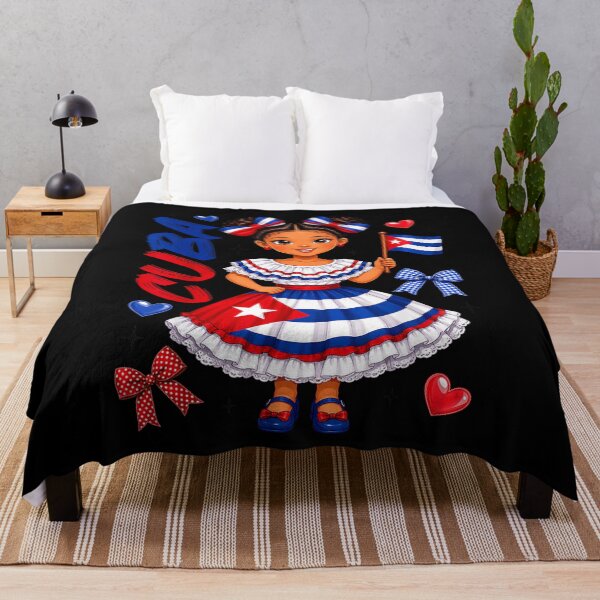 Item preview, Cute Cuban Girl Flag Dress Cuba Pride Heritage Doll Design designed and sold by RamonaTeal.
