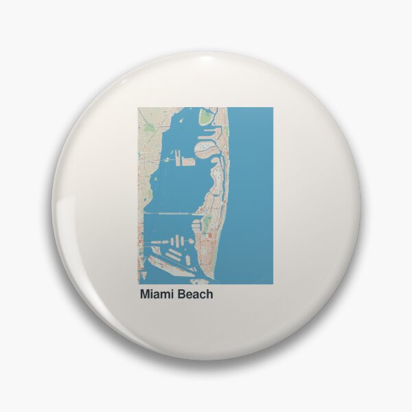Item preview, Miami Beach Minimalistic Map Art designed and sold by MapsNerd.