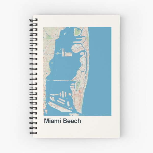 Item preview, Miami Beach Minimalistic Map Art designed and sold by MapsNerd.