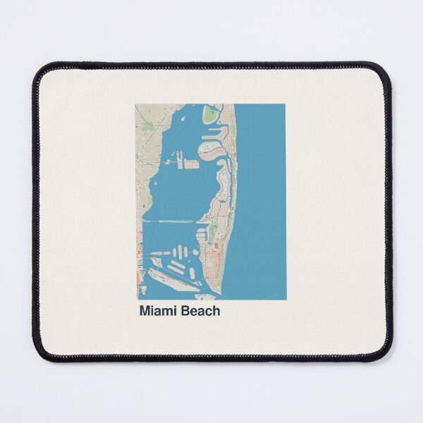 Item preview, Miami Beach Minimalistic Map Art designed and sold by MapsNerd.