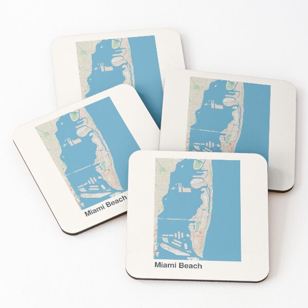 Item preview, Mapa minimalista de Miami Beach designed and sold by MapsNerd.
