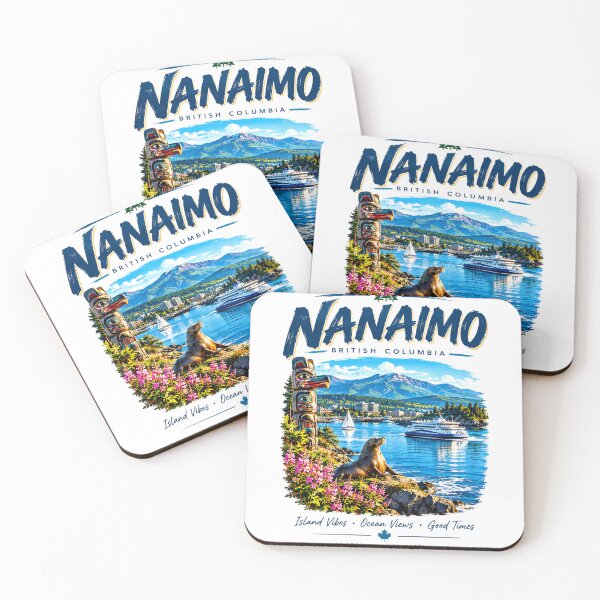 Item preview, Nanaimo British Columbia | Pacific Coast Island Vibes Travel Art designed and sold by Mathias Yakubu Design.