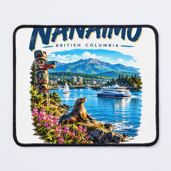 Item preview, Nanaimo British Columbia | Pacific Coast Island Vibes Travel Art designed and sold by Mathias Yakubu Design.