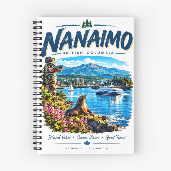 Item preview, Nanaimo British Columbia | Pacific Coast Island Vibes Travel Art designed and sold by Mathias Yakubu Design.