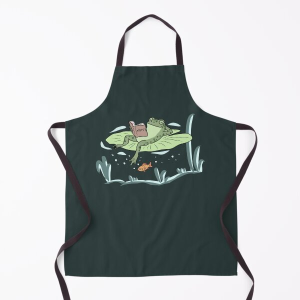 Item preview, Frog Reading Nature Book Cottagecore Chill Pond Illustration  designed and sold by LeshanArt.