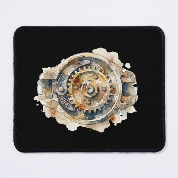 Item preview, Vintage Watercolor Rusty Gear Mechanical Art designed and sold by bvdesignart.
