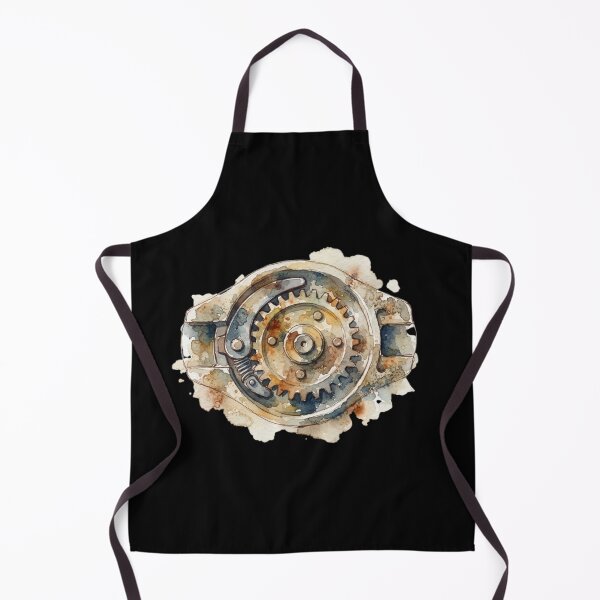 Item preview, Vintage Watercolor Rusty Gear Mechanical Art designed and sold by bvdesignart.