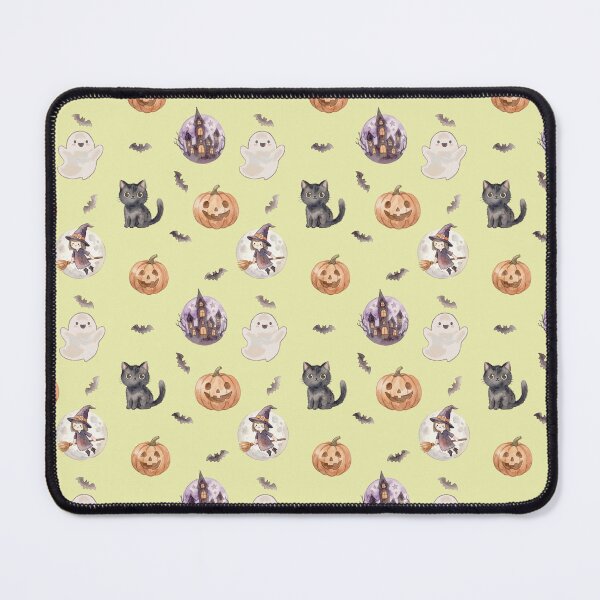 Item preview, Cute Watercolor Halloween Sticker Sheet Black Cat Witch Pumpkin designed and sold by PawtopiaArt.