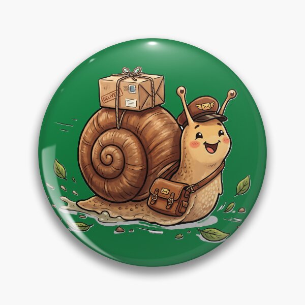 Item preview, Cute Snail Delivery Service – Funny Snail Mail Courier designed and sold by Unwrapfashion.