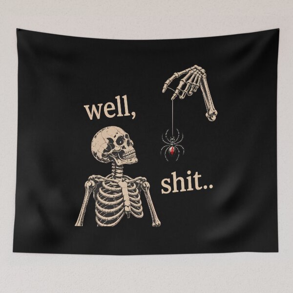Item preview, Skeleton Lost Balloon Well Shit Funny Gothic Skull Halloween designed and sold by Dmo3HarkoArt.