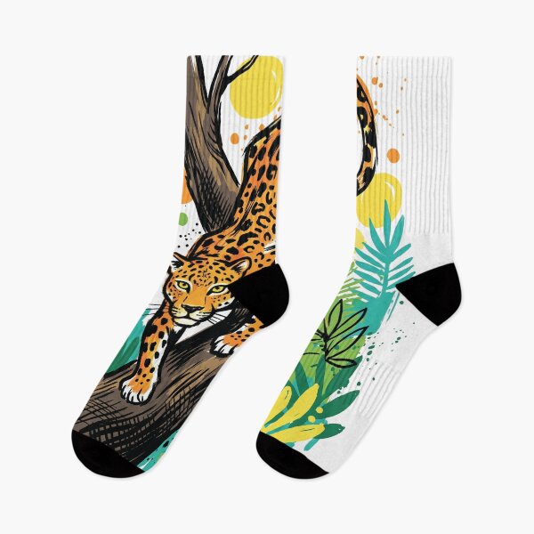 Item preview, Leopard Yellow Eyes Tree Wildlife Art Print designed and sold by Merch by Das Design Studio.