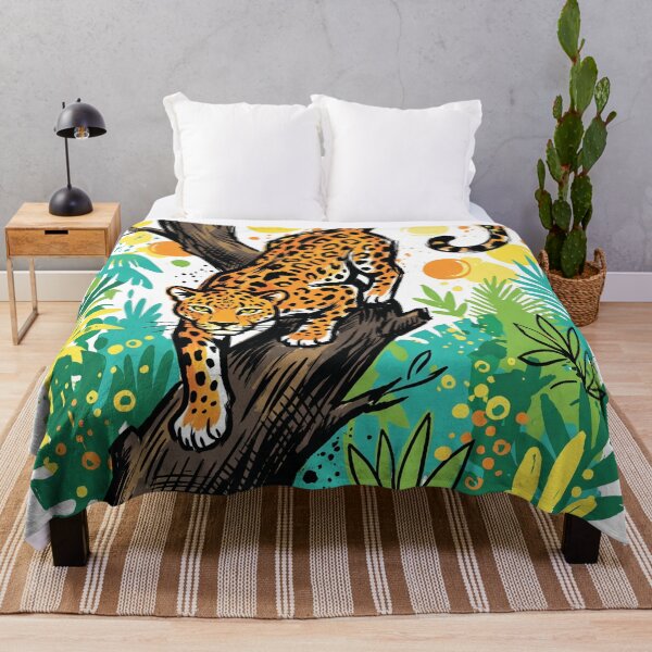 Item preview, Leopard Yellow Eyes Tree Wildlife Art Print designed and sold by Merch by Das Design Studio.