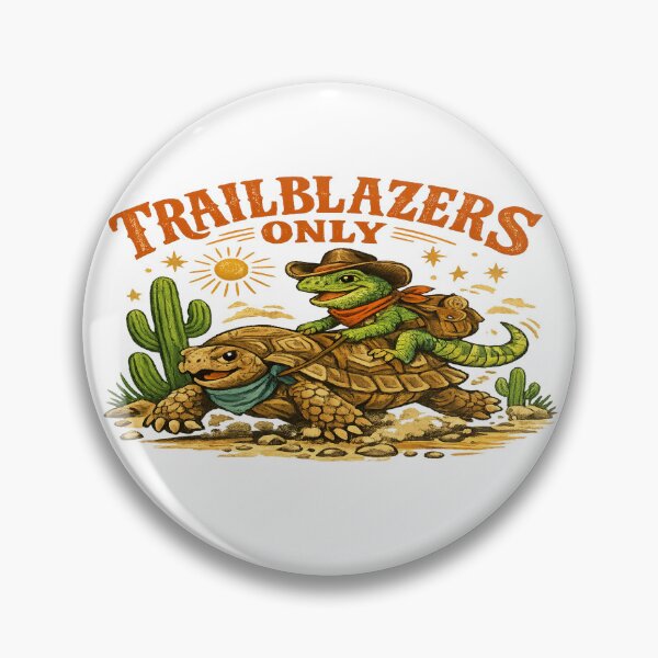 Item preview, Trailblazers Only Cowboy Lizard Riding Tortoise Western Desert Adventure designed and sold by inkoutninja.