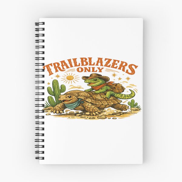 Item preview, Trailblazers Only Cowboy Lizard Riding Tortoise Western Desert Adventure designed and sold by inkoutninja.
