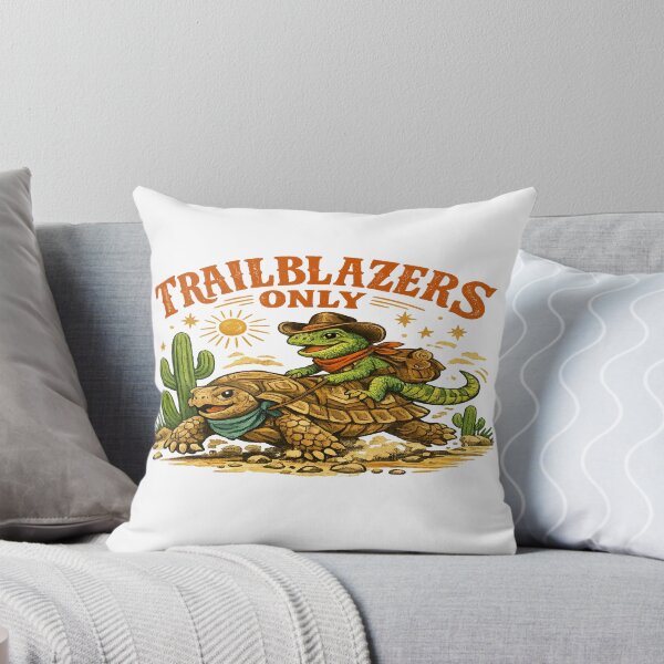 Item preview, Trailblazers Only Cowboy Lizard Riding Tortoise Western Desert Adventure designed and sold by inkoutninja.