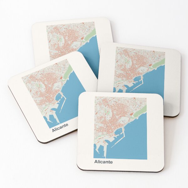 Item preview, Alicante Minimalistic Map Art designed and sold by MapsNerd.