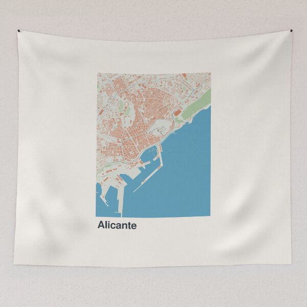 Item preview, Alicante Minimalistic Map Art designed and sold by MapsNerd.