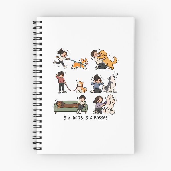 Item preview, Six Dogs Six Bosses – Funny Dogs and Their Humans designed and sold by Tlion.