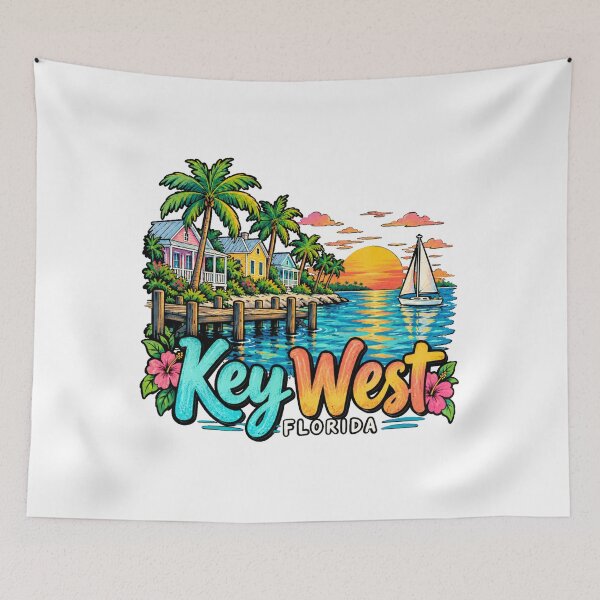 Item preview, Hand Drawn Key West Florida Travel Souvenir Landmark Gift designed and sold by MichaeIRellov.