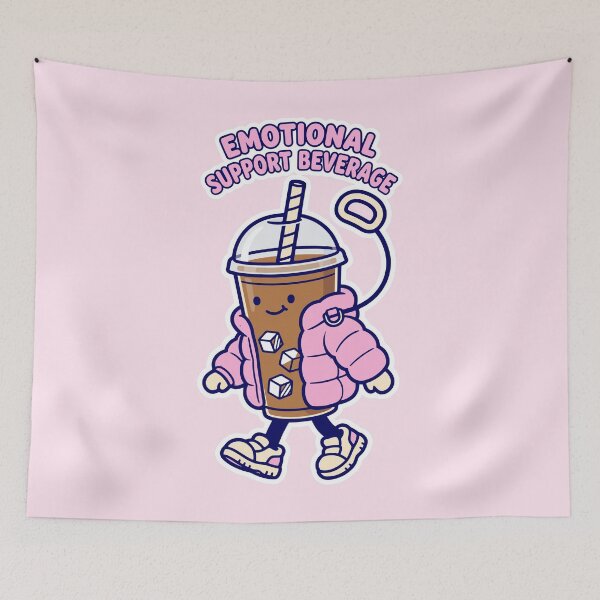 Item preview, Emotional Support Beverage Funny Iced Coffee designed and sold by KungPowUnicorn.