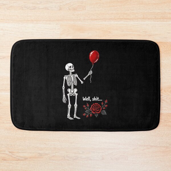 Item preview, Skeleton Lost Balloon Well Shit Funny Gothic Skull Halloween designed and sold by Dmo3HarkoArt.