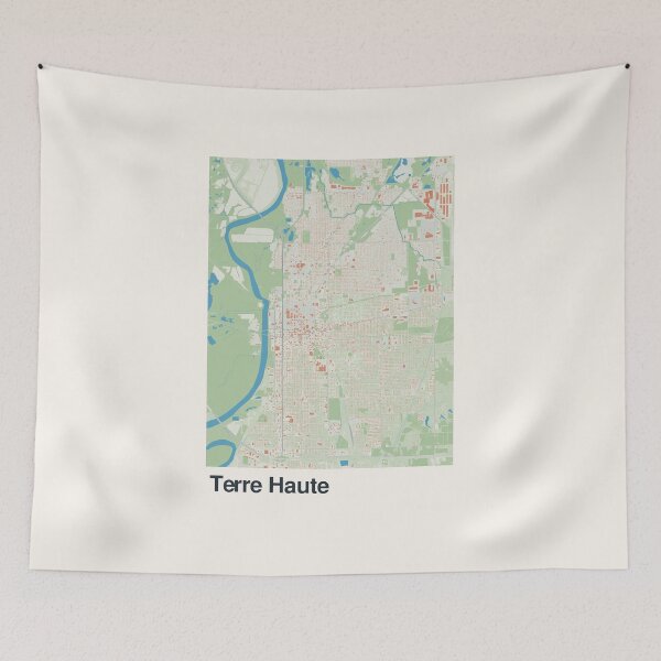 Item preview, Terre Haute Minimalistic Map Art designed and sold by MapsNerd.